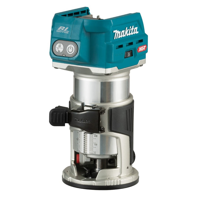 Makita 40V Max BRUSHLESS AWS* Laminate Trimmer - Tool Only *AWS Receiver sold separately (198901-5) - Toolup Australia