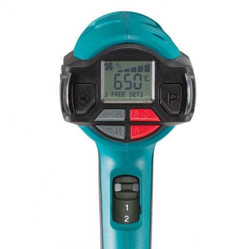 Makita 50-650 Variable Degree Heat Gun, Pre-set heat function, with 7 piece nozzle set - Toolup Australia