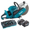 Makita 80V Max (40Vx2) BRUSHLESS 355mm (14") Power Cut - Includes 2 x 8.0Ah Battery & Dual Port Rapid Charger - Toolup Australia