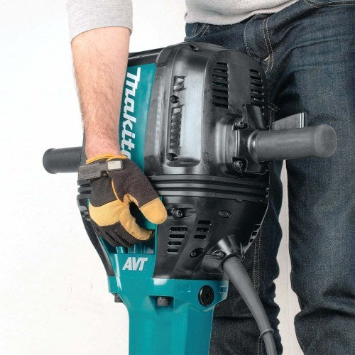 Makita Electric Breaker, 28.6mm Hex Shank, 2,000W, 31.3kg, with AVT Advanced - Toolup Australia