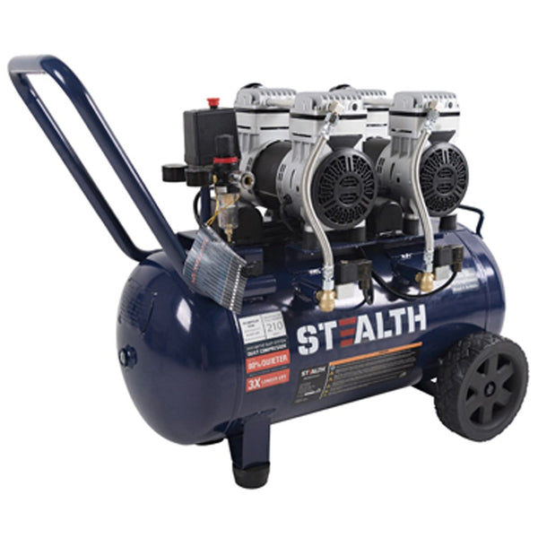 STEALTH AirMAX+ 2.6HP 50L Ultra Quiet Oil-Free Air Compressor – 240V