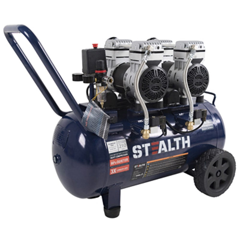 STEALTH AirMAX+ 2.6HP 50L Ultra Quiet Oil-Free Air Compressor – 240V