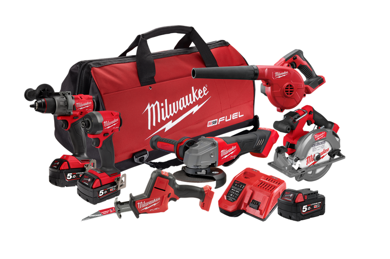 Milwaukee M18 FUEL Li-Ion 6 Piece Combo Kit M18FPP6A4503B - Toolup Australia