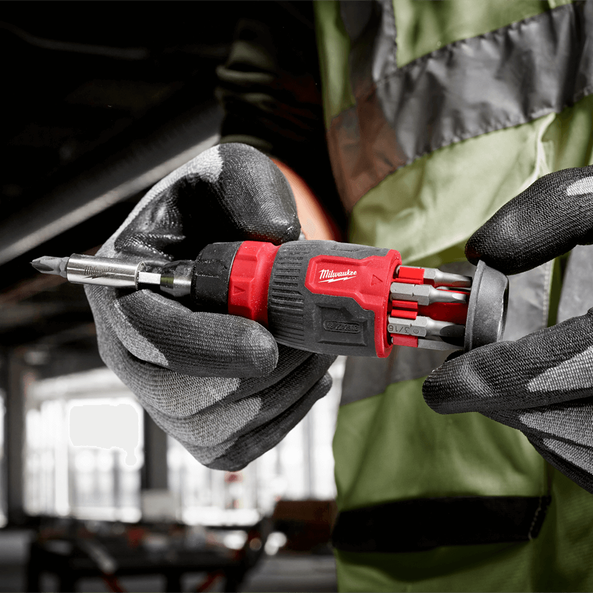 Milwaukee 8-in-1 Ratcheting Compact Multi-Bit Screwdriver - Toolup Australia