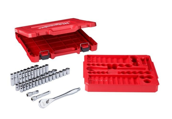 Milwaukee 1/2" Drive 47pc Ratchet & Socket Set SAE & Metric - Toolup Australia