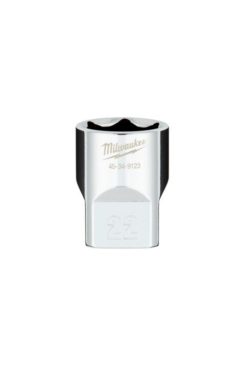Milwaukee 1/2" Drive Socket  Metric Standard 22mm - Toolup Australia