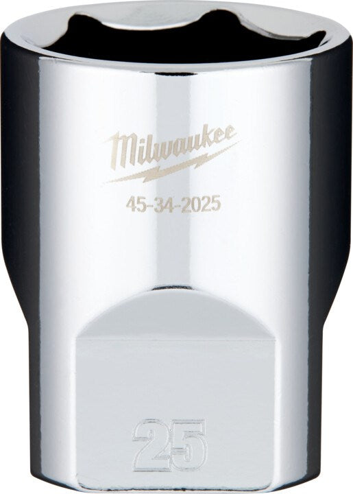 Milwaukee 1/2" Drive Socket  Metric Standard 25mm - Toolup Australia