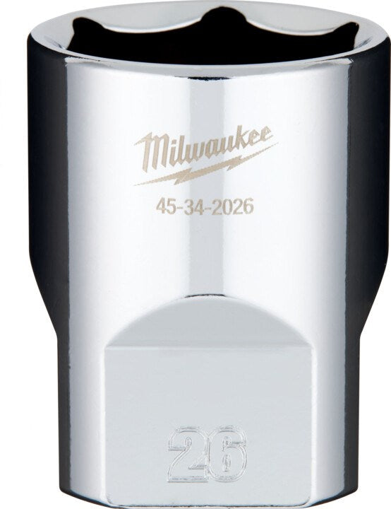 Milwaukee 1/2" Drive Socket  Metric Standard 26mm - Toolup Australia