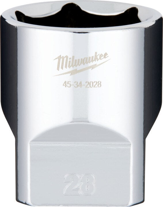 Milwaukee 1/2" Drive Socket  Metric Standard 28mm - Toolup Australia