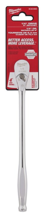 Milwaukee 1/4" Drive Fixed Head Ratchet 229mm (9") - Toolup Australia