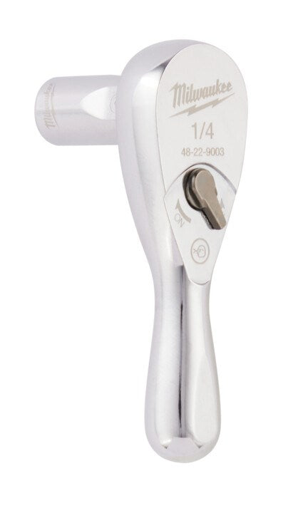Milwaukee 1/4" Drive Fixed Head Ratchet 76mm (3") - Toolup Australia