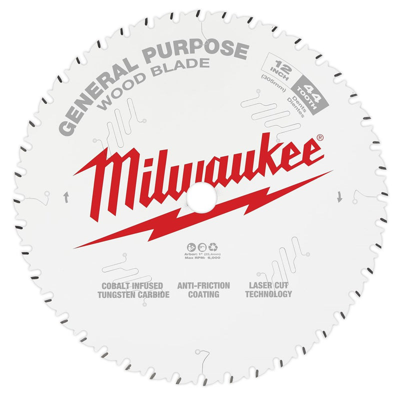 Milwaukee 12" 305mm 44T GENERAL PURPOSE Blade - Toolup Australia