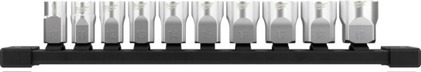 Milwaukee 3/8" Drive 10pc Metric Socket Set with Storage Rail - Toolup Australia