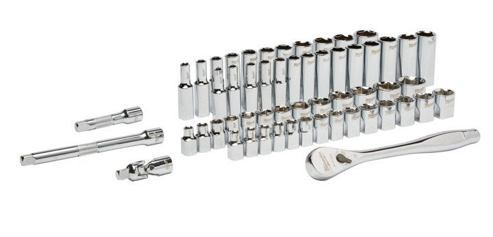 Milwaukee 3/8? Drive 56pc Ratchet & Socket Set SAE & Metric - Toolup Australia