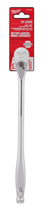 Milwaukee 3/8" Drive Fixed Head Ratchet 305mm (12") - Toolup Australia