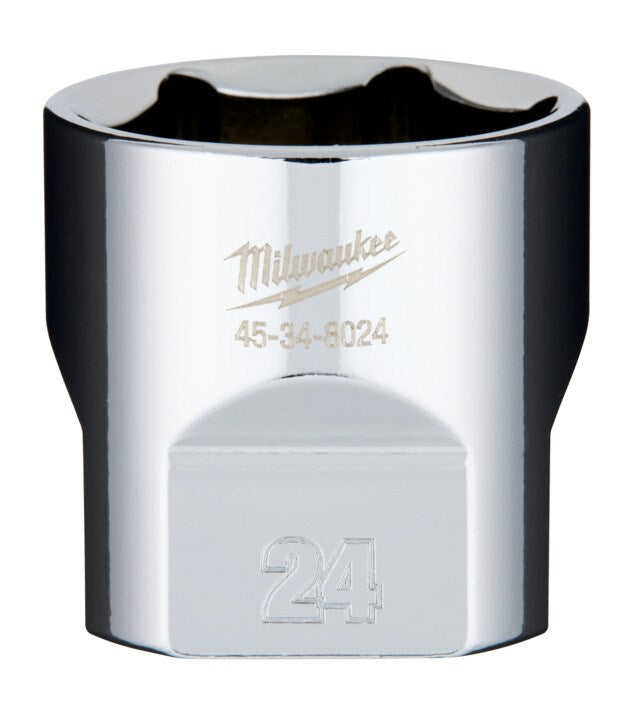 Milwaukee 3/8" Drive Socket Metric Standard 24mm - Toolup Australia
