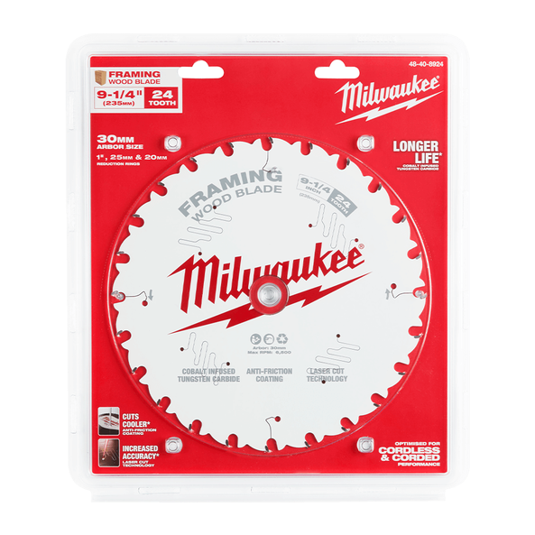 Milwaukee 9-1/4" 235mm 24T FRAMING Blade - Toolup Australia