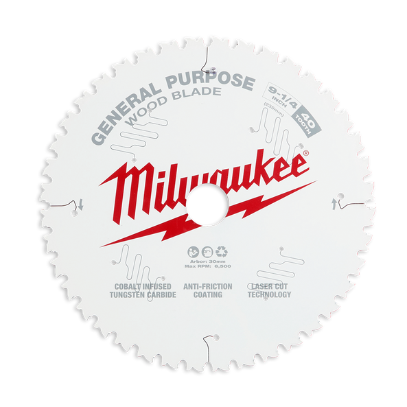 Milwaukee 9-1/4" 235mm 40T FINE FINISH Blade - Toolup Australia