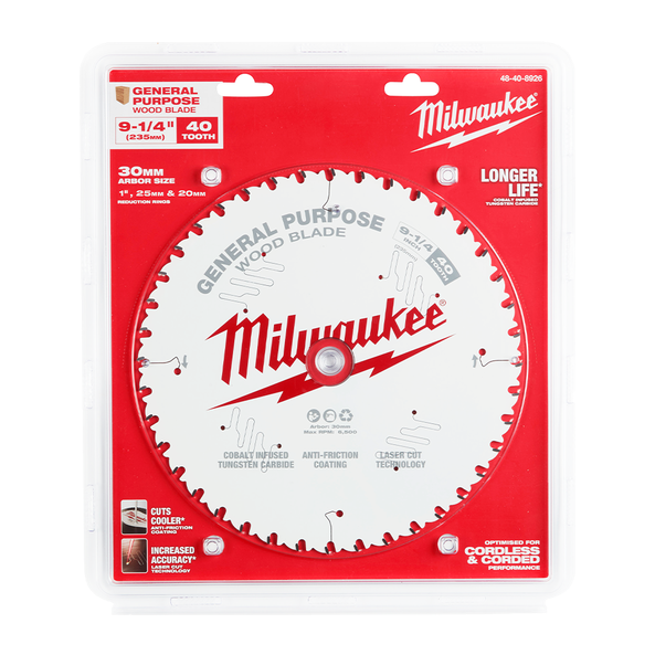 Milwaukee 9-1/4" 235mm 40T FINE FINISH Blade - Toolup Australia