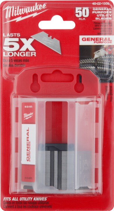 Milwaukee Gen Purpose Utility Blades Disp 50pk - Toolup Australia