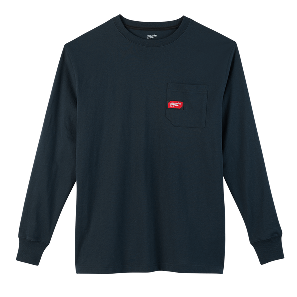 Milwaukee Heavy Duty Pocket Tee Long Sleeve Blue - XL - Toolup Australia