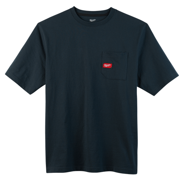 Milwaukee Heavy Duty Pocket Tee Short Sleeve Blue - 2X - Toolup Australia