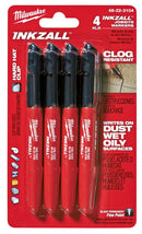 Milwaukee INKZALL? Fine Point Marker Black 4pk - Toolup Australia