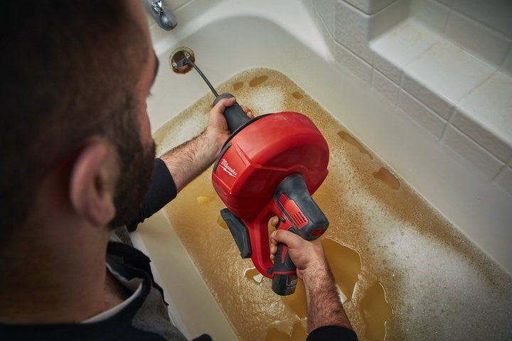 Milwaukee M12? Drain Snake - Storage Bucket + 7.9mm x 7.6m Bulb Head Cable - Toolup Australia