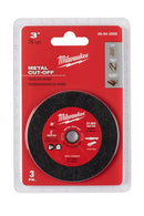 Milwaukee M12 FUEL 3" Compact Cut Off Tool Metal Cut-Off Disc 3 pack - Toolup Australia