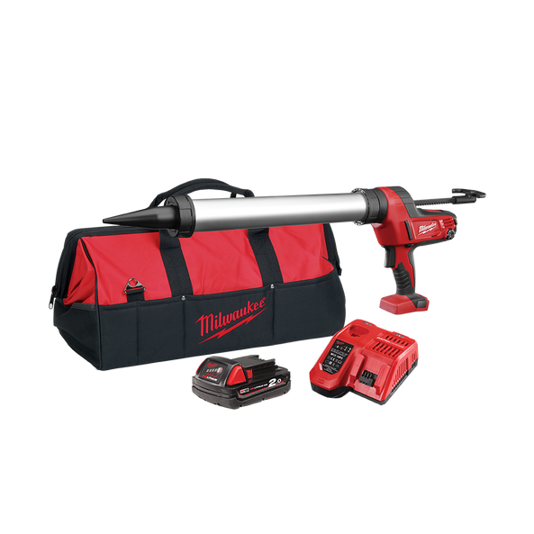 Milwaukee M18 Cordless 600ml Sausage Style Caulk Gun Kit (1x 2.0Ah) - Toolup Australia