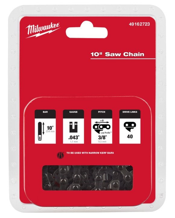 Milwaukee M18 FUEL 10" (254 mm) Pole Saw Chain (suits M18FOPH-CSA) - Toolup Australia