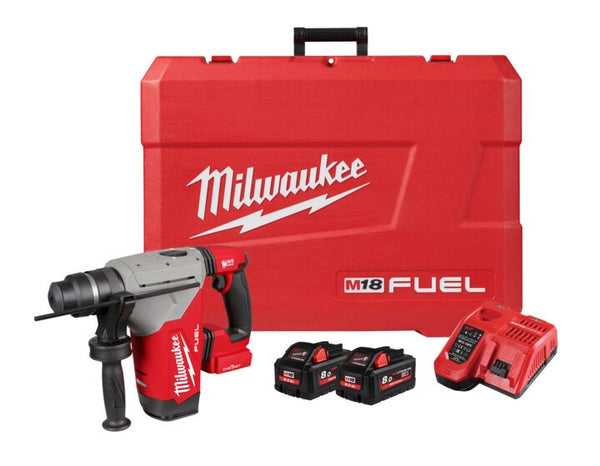 Milwaukee M18 FUEL 28mm SDS Plus Rotary Hammer with ONE-KEY Kit (2x 8.0Ah, Case) - Toolup Australia