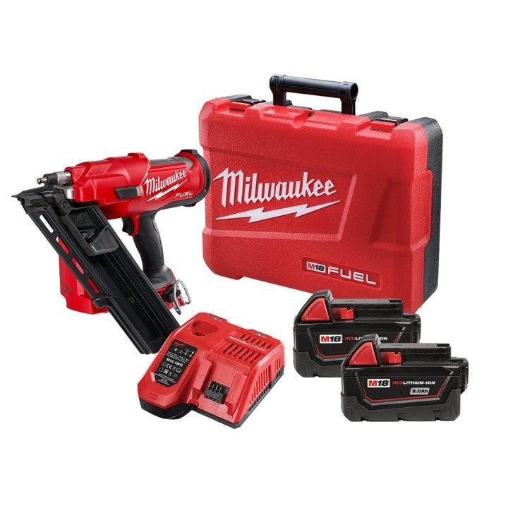Milwaukee M18 FUEL 30Â°-34Â° Framing Nailer Kit (2x 3.0Ah, Case) - Toolup Australia