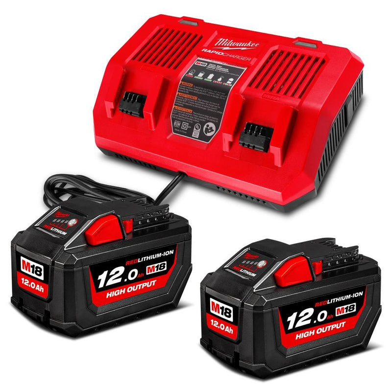 Milwaukee M18 REDLITHIUM-ION HIGH OUTPUT 12.0Ah Dual Bay Starter Pack - Toolup Australia