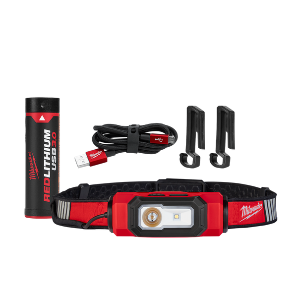 Milwaukee REDLITHIUM USB Rechargeable BEACON Hard Hat Light 3.0Ah Kit - Toolup Australia