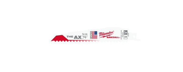 Milwaukee The Ax Wood Demolition SAWZALL  Blade 150mm 5TPI Pkt 25 - Toolup Australia