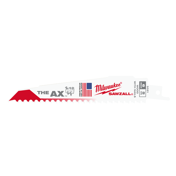 Milwaukee The Ax Wood Demolition SAWZALL  Blade 230mm 5TPI Pkt 25 - Toolup Australia