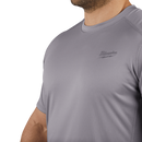 Milwaukee WORKSKIN Light Shirt Short Sleeve Grey - M - Toolup Australia