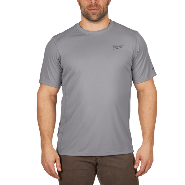 Milwaukee WORKSKIN Light Shirt Short Sleeve Grey - S - Toolup Australia