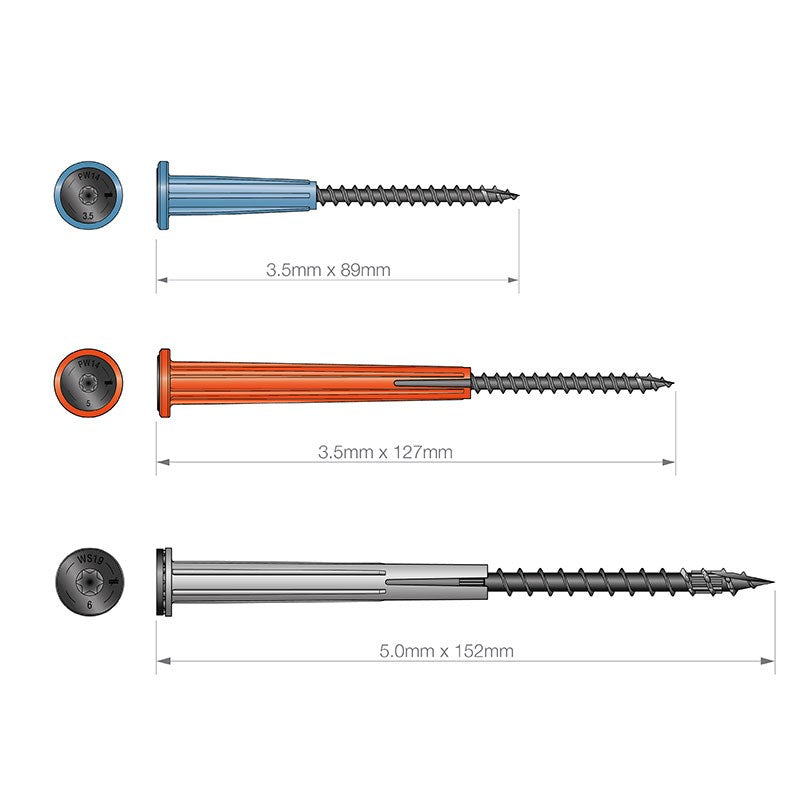 SIMPSON SDPW DEFLECTOR SCREW GREY 5.0MM X 152MM (BOX 50) - Toolup Australia