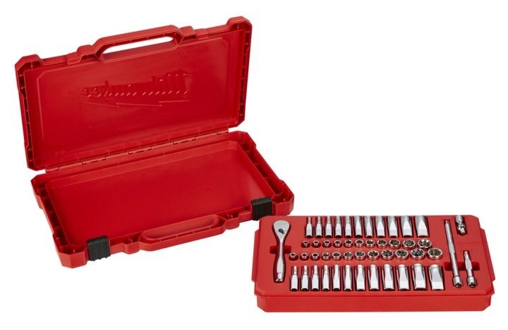 Milwaukee 1/4? Drive 50pc Ratchet & Socket Set SAE & Metric - Toolup Australia