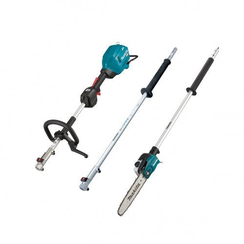 Makita 40V Max BRUSHLESS Multi-Function Powerhead - Tool Only, (LE400MP) Extension Pole & (EY403MP) Pole Saw Attachment