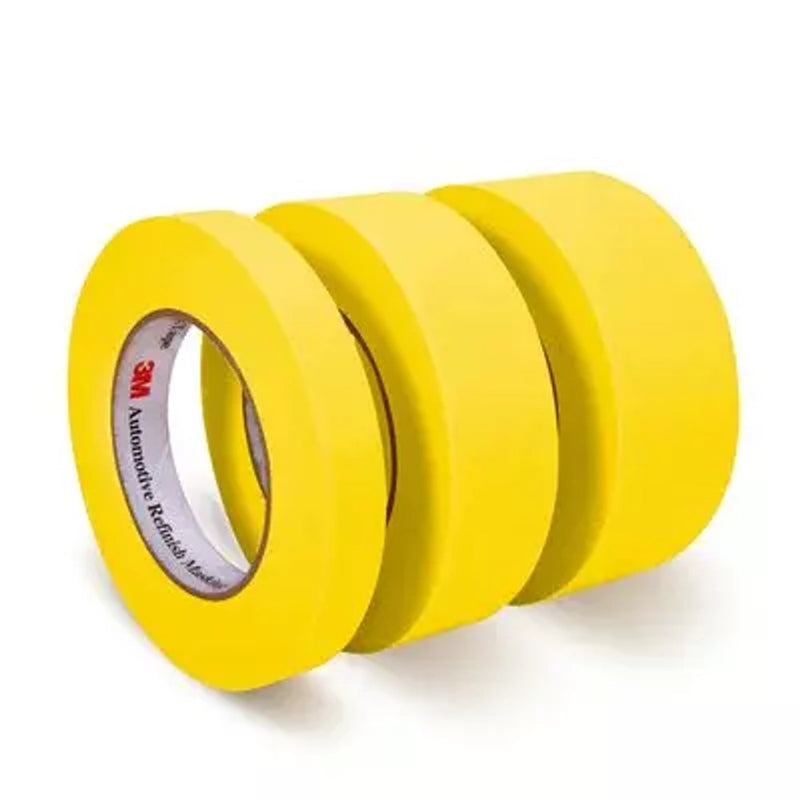 3M 6652 Yellow Automotive Refinish Masking Tape - 18mm x 55m