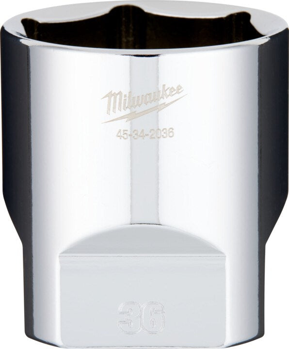 Milwaukee 1/2" Drive Socket, Metric Standard 36mm