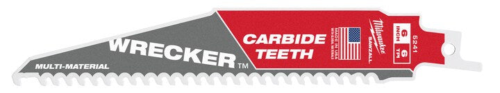 Milwaukee The Wrecker™ with Carbide Teeth SAWZALL® Blade 150mm 1Pkt 48005241