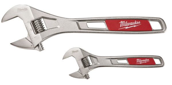 Milwaukee Adjustable Wrench 250mm & 150mm 2pk