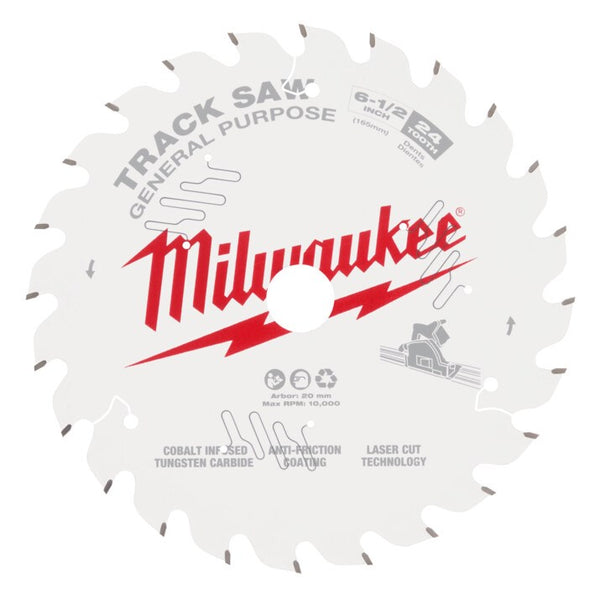 Milwaukee MIL 165MM GEN PURPOSE 24T TRACK SAW BLD