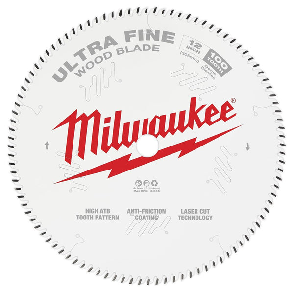 Milwaukee 12" 305mm 100T ULTRA FINE FINISH Blade