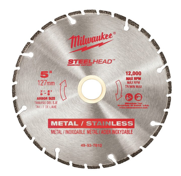 Milwaukee STEELHEAD Diamond Cut-Off 5" 125mm 49937810