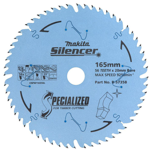 EFFICUT 165MM X 20MM X 56T TCT SAW BLADE